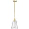 Nuvo Aura, 7 Inch LED Pendant, Brushed Brass, K9 Bubble Crystal, 3000K CCT 62/2181 - alternate 2